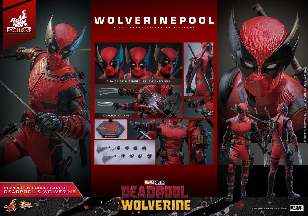 Wolverinepool 1/6 Deadpool & Wolverine Movie Masterpiece Hot Toys