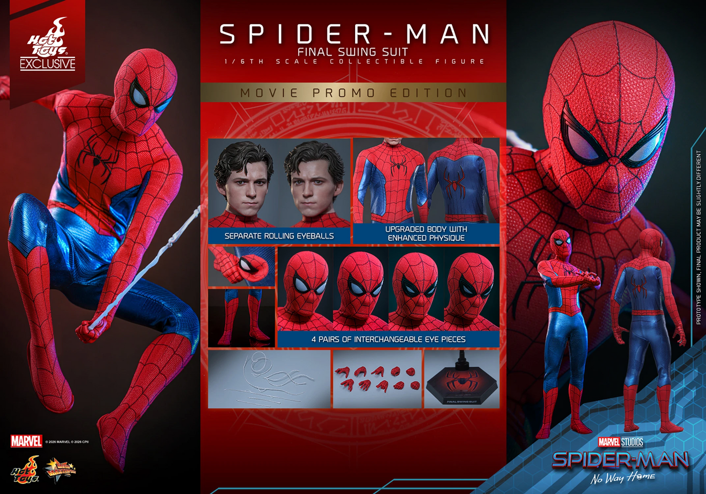 Spider-man Final Swing Suit 1/6 exclusive movie promo Hot Toys