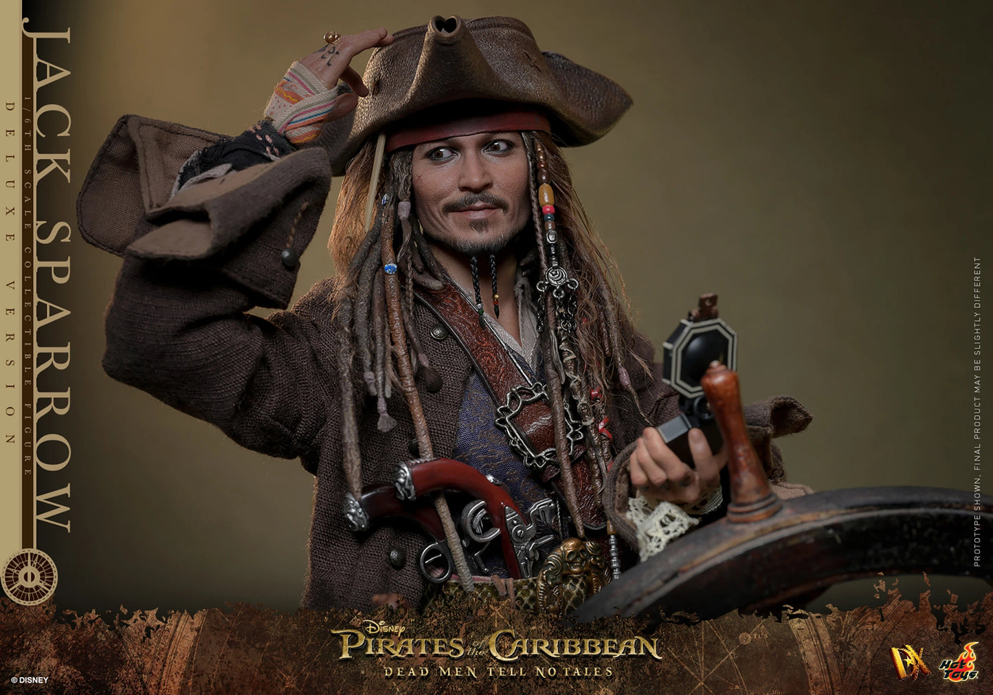 Jack Sparrow 1/6 Versión DELUXE Piratas del caribe La venganza de Salazar