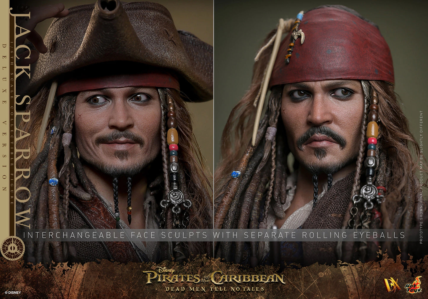 Jack Sparrow 1/6 Versión DELUXE Piratas del caribe La venganza de Salazar