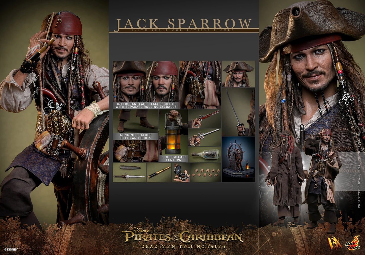 Jack Sparrow 1/6 Piratas del Caribe: La Venganza de Salazar