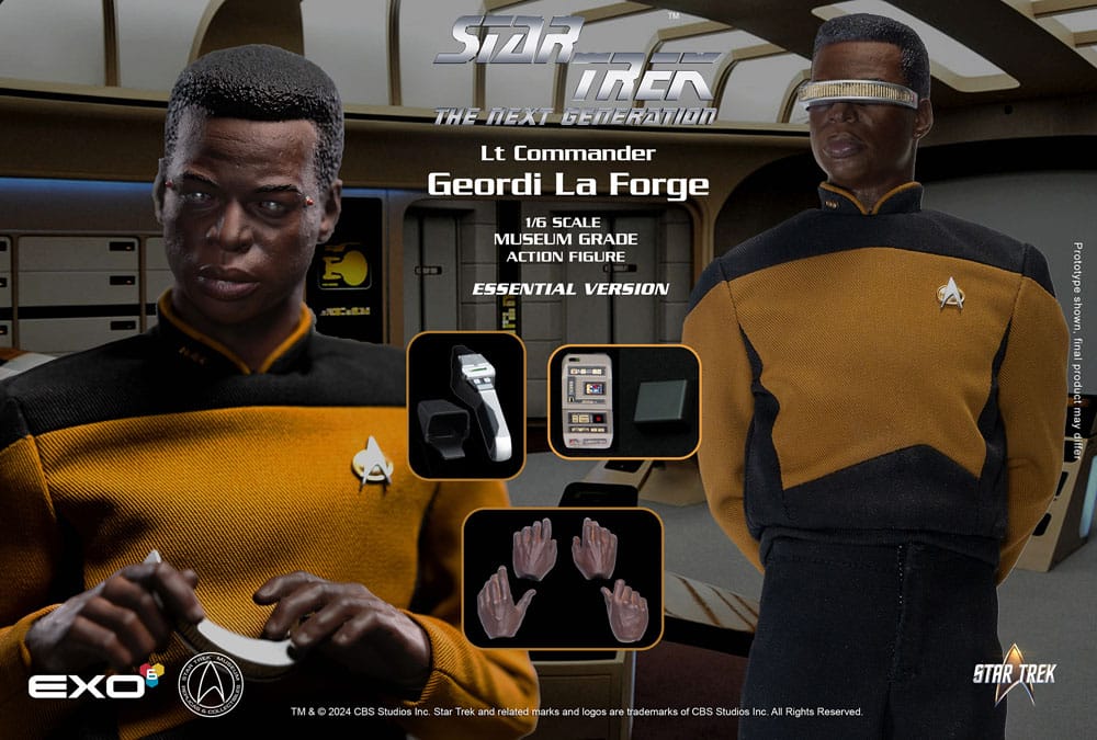 Lt. Commander Geordi La Forge (Essentials Version) 1/6 Star Trek: The Next Generation Figura