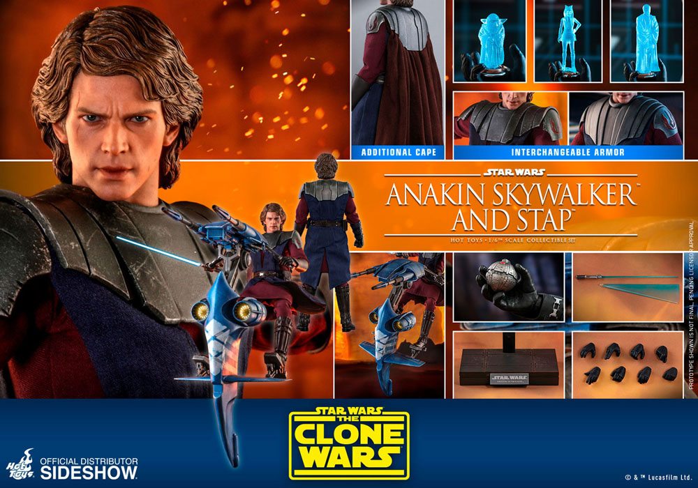 Anakin Skywalker & STAP 1/6 Star Wars The Clone Wars Figura