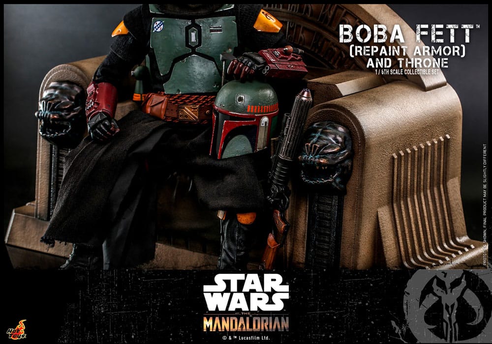 Boba Fett 1/6 Boba Fett Repaint Armor and Throne Special Edition 30 cm Star Wars: The Mandalorian Figura