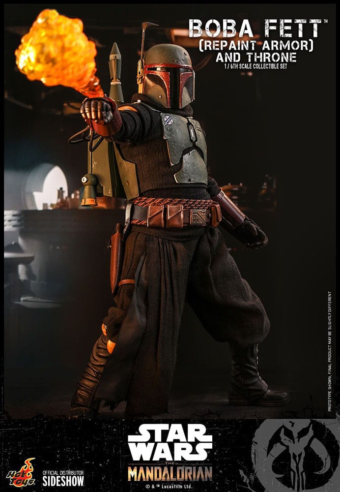 Boba Fett 1/6 Boba Fett Repaint Armor and Throne Special Edition 30 cm Star Wars: The Mandalorian Figura
