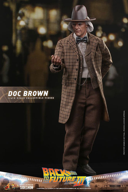 Doc Brown 1/6 Regreso al futuro III Figura Movie Masterpiece