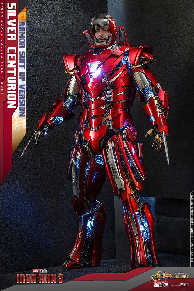 Silver Centurion (Armor Suit Up Version) 1/6 Iron Man 3 Figura Movie Masterpiece