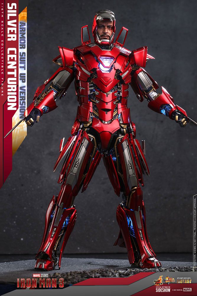 Silver Centurion (Armor Suit Up Version) 1/6 Iron Man 3 Figura Movie Masterpiece