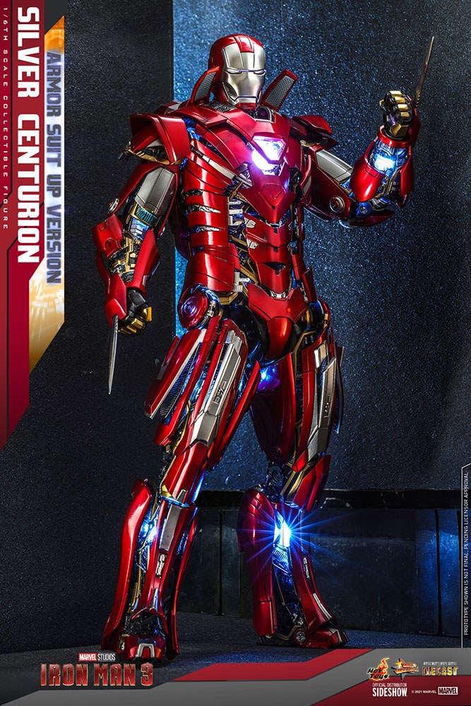 Silver Centurion (Armor Suit Up Version) 1/6 Iron Man 3 Figura Movie Masterpiece
