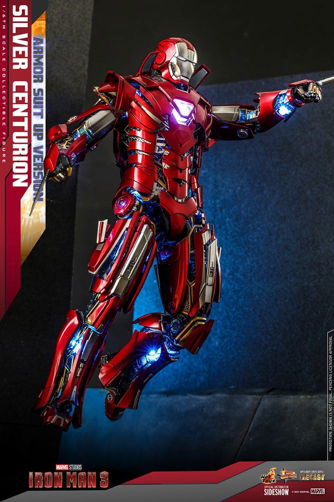 Silver Centurion (Armor Suit Up Version) 1/6 Iron Man 3 Figura Movie Masterpiece