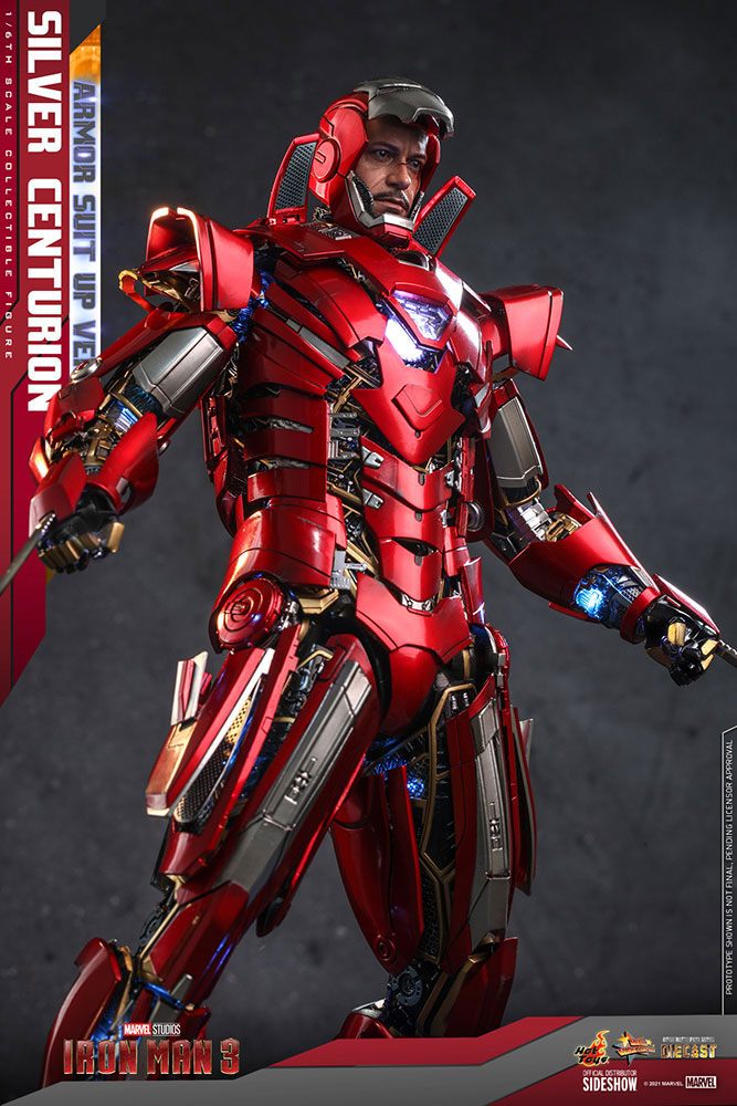Silver Centurion (Armor Suit Up Version) 1/6 Iron Man 3 Figura Movie Masterpiece