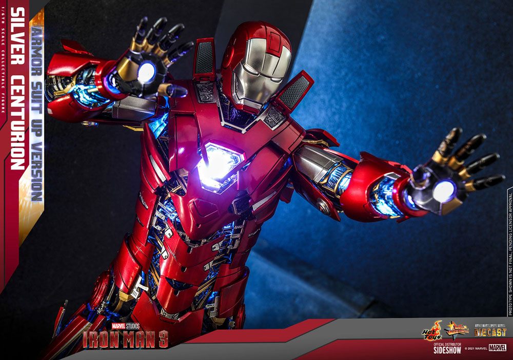 Silver Centurion (Armor Suit Up Version) 1/6 Iron Man 3 Figura Movie Masterpiece