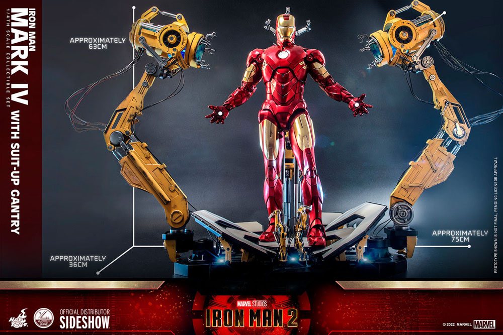 Iron Man Mark IV with Suit-Up Gantry 49 cm 1/4 Iron Man 2 Figura