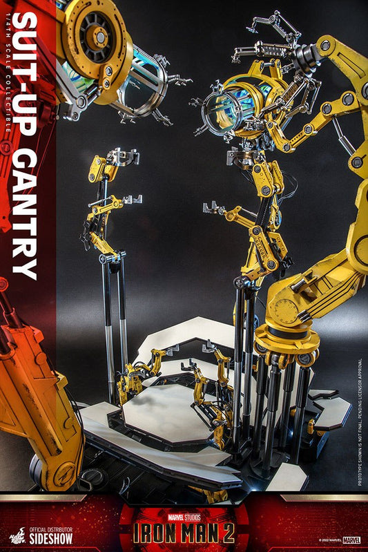 Iron Man 2 Set Accesorios Accessories Collection Series Iron Man Suit-Up Gantry 1/4