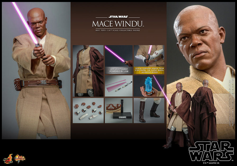 Mace Windu 1/6 Star Wars: Episode II Figura