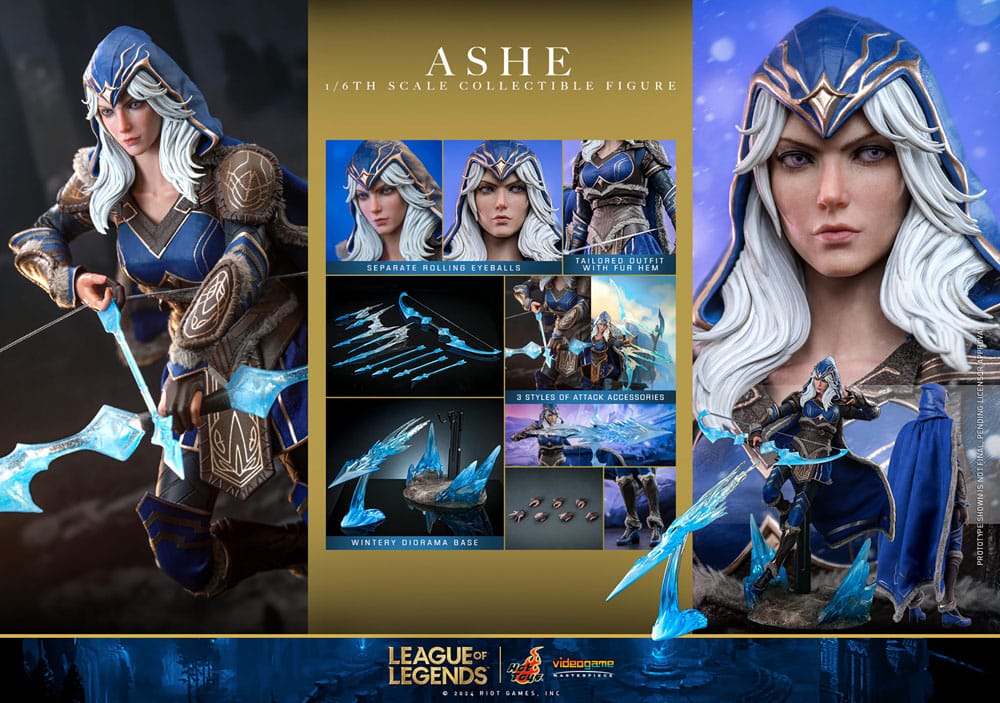 🔴PRE-ORDER Ashe 1/6 League of Legends Figura Video Game Masterpiece