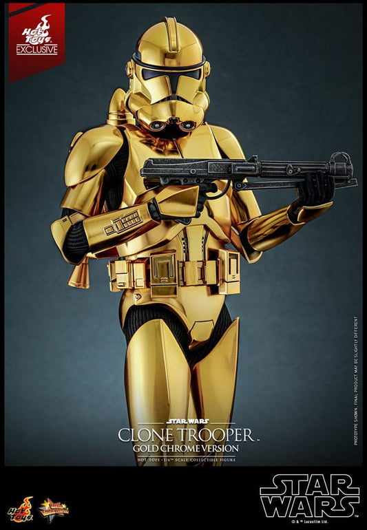 Clone Trooper (Gold Chrome Version) Exclusive 1/6 Star Wars Figura