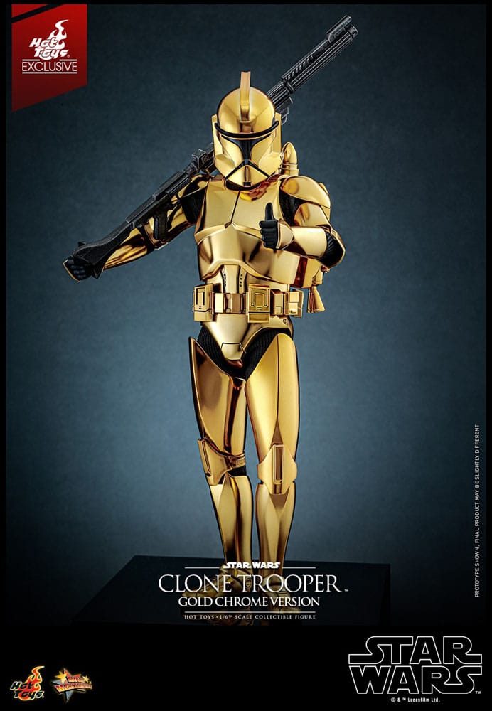 Clone Trooper (Gold Chrome Version) Exclusive 1/6 Star Wars Figura