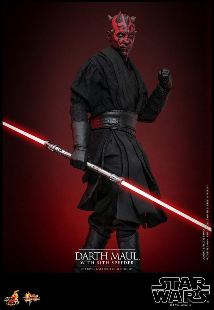 🔴PRE-ORDER Darth Maul with Sith Speeder 1/6 Star Wars Episode I Figura Movie Masterpiece