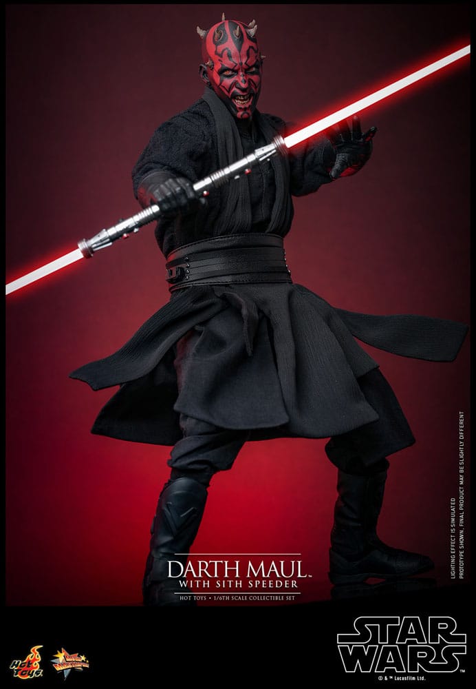 🔴PRE-ORDER Darth Maul with Sith Speeder 1/6 Star Wars Episode I Figura Movie Masterpiece