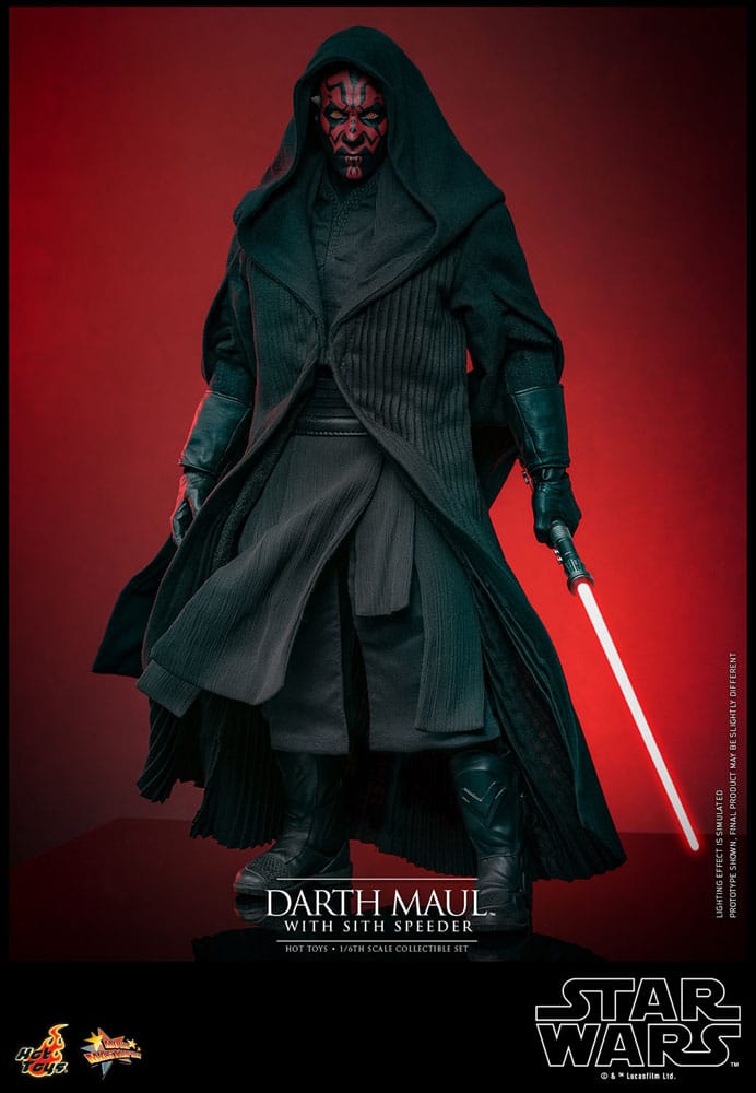 🔴PRE-ORDER Darth Maul with Sith Speeder 1/6 Star Wars Episode I Figura Movie Masterpiece