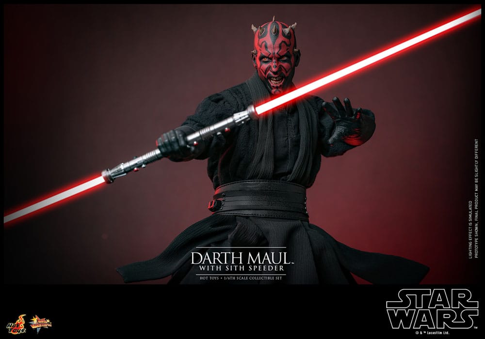 🔴PRE-ORDER Darth Maul with Sith Speeder 1/6 Star Wars Episode I Figura Movie Masterpiece