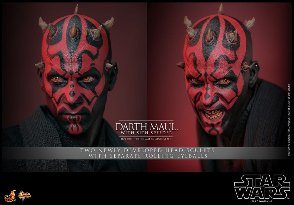 🔴PRE-ORDER Darth Maul with Sith Speeder 1/6 Star Wars Episode I Figura Movie Masterpiece