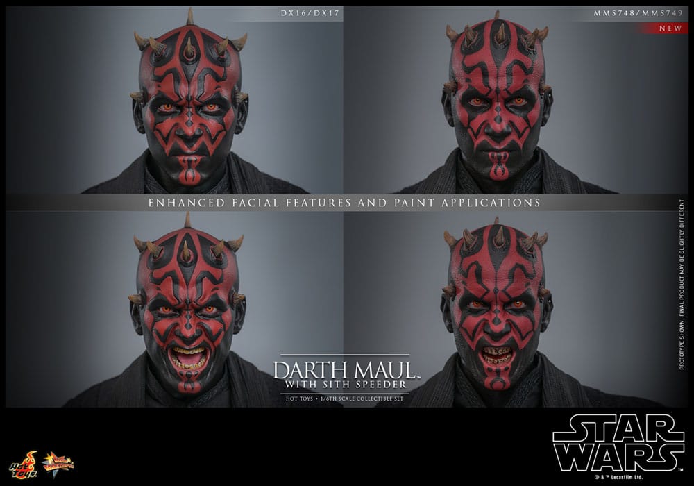 🔴PRE-ORDER Darth Maul with Sith Speeder 1/6 Star Wars Episode I Figura Movie Masterpiece