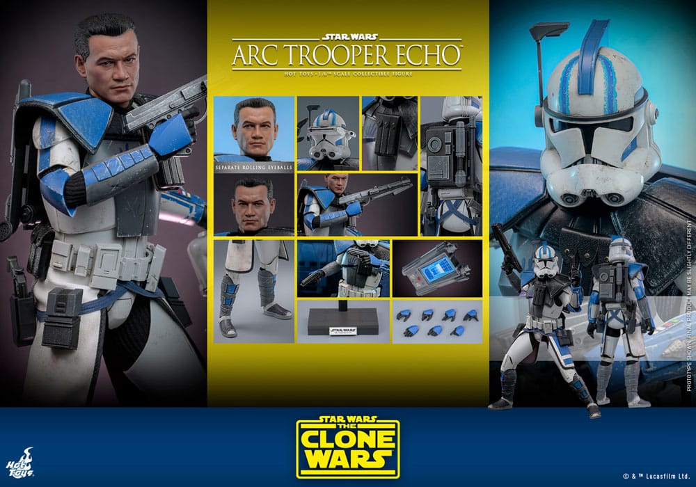 🔴PRE-ORDER Arc Trooper Echo 1/6 Star Wars:: The Clone Wars Figura