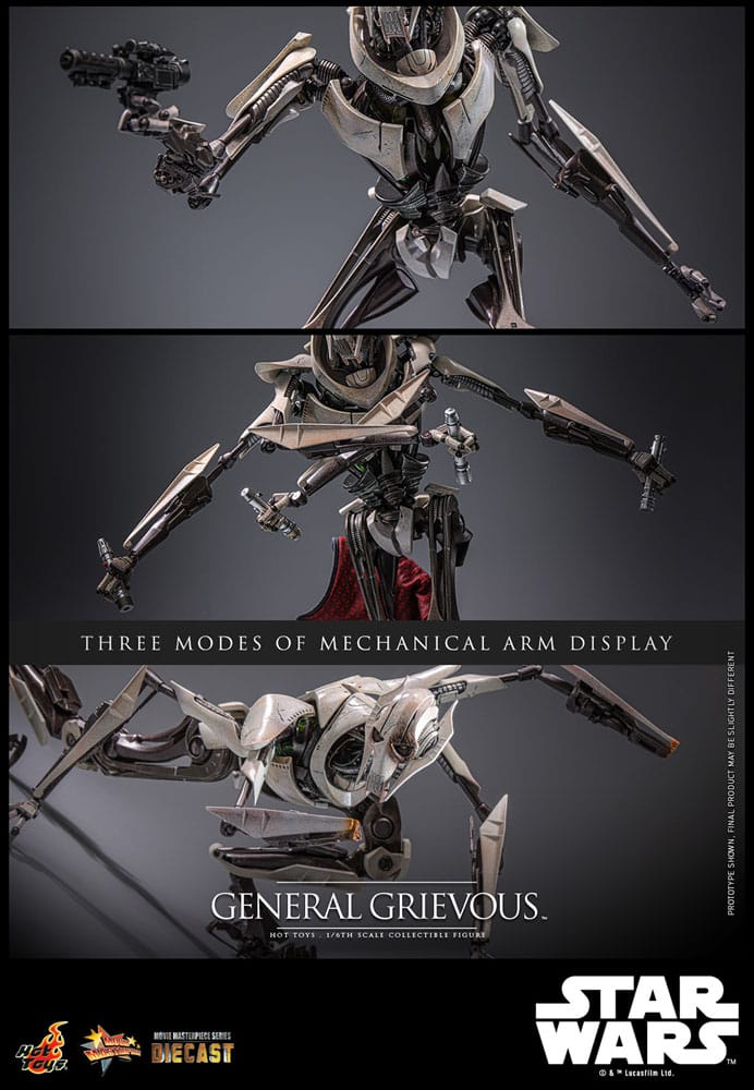🔴PRE-ORDER General Grievous 1/6 Star Wars Figura Movie Masterpiece Diecast