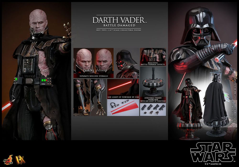 🔴PRE-ORDER Darth Vader (Battle Damaged) 1/6 Star Wars Figura