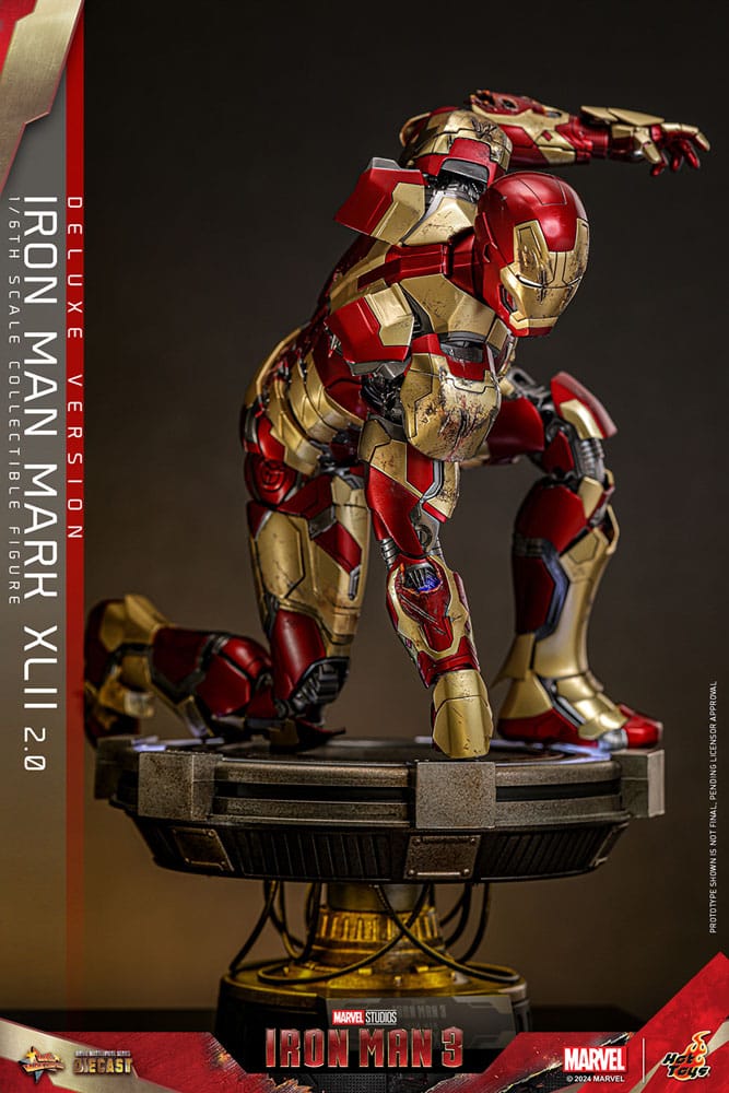 🔴PRE-ORDER Iron Man Mark XLII (2.0) Deluxe 1/6 Iron Man 3 Figura Movie Masterpiece Diecast