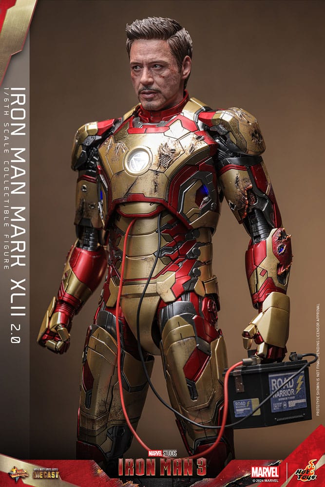 🔴PRE-ORDER Iron Man Mark XLII (2.0) 1/6 Iron Man 3 Figura Movie Masterpiece Diecast