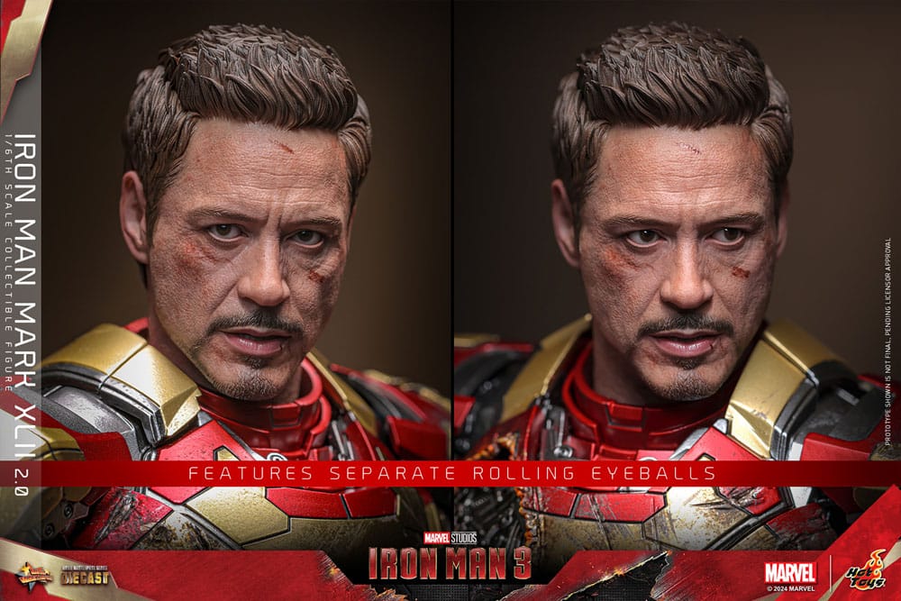 🔴PRE-ORDER Iron Man Mark XLII (2.0) 1/6 Iron Man 3 Figura Movie Masterpiece Diecast