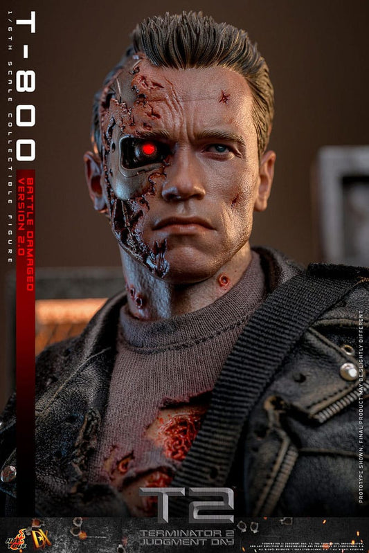 T-800 Battle Damaged Version 2.0 1/6 Terminator 2 Figura Movie Masterpiece