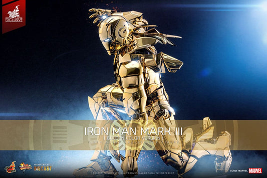 Iron Man Mark III (Gold Color Version) Hot Toys Exclusive 1/6 Iron Man Figura Movie Masterpiece Diecast