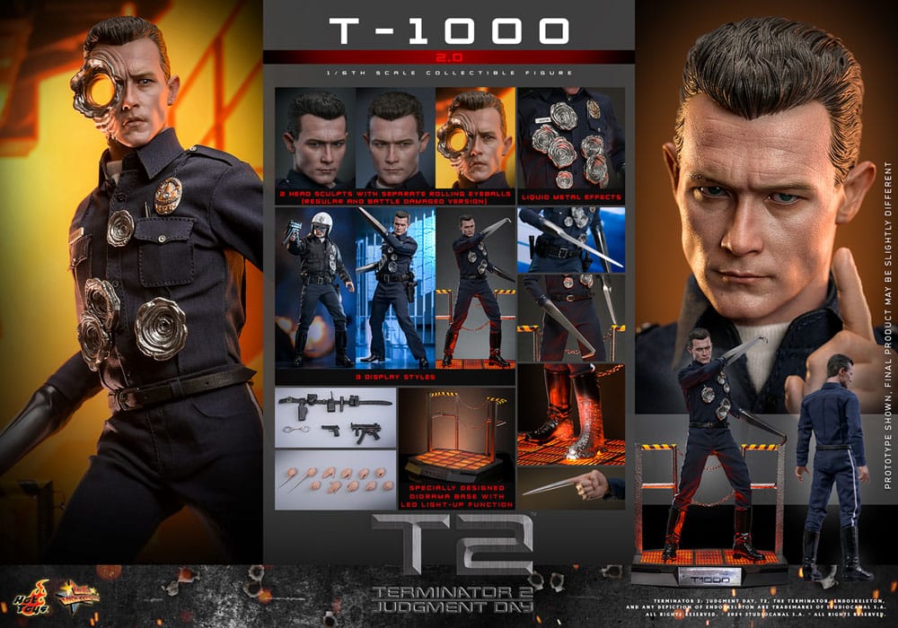 🔴PRE-ORDER T-1000 (2.0) 1/6 Terminator 2 Figura Movie Masterpiece