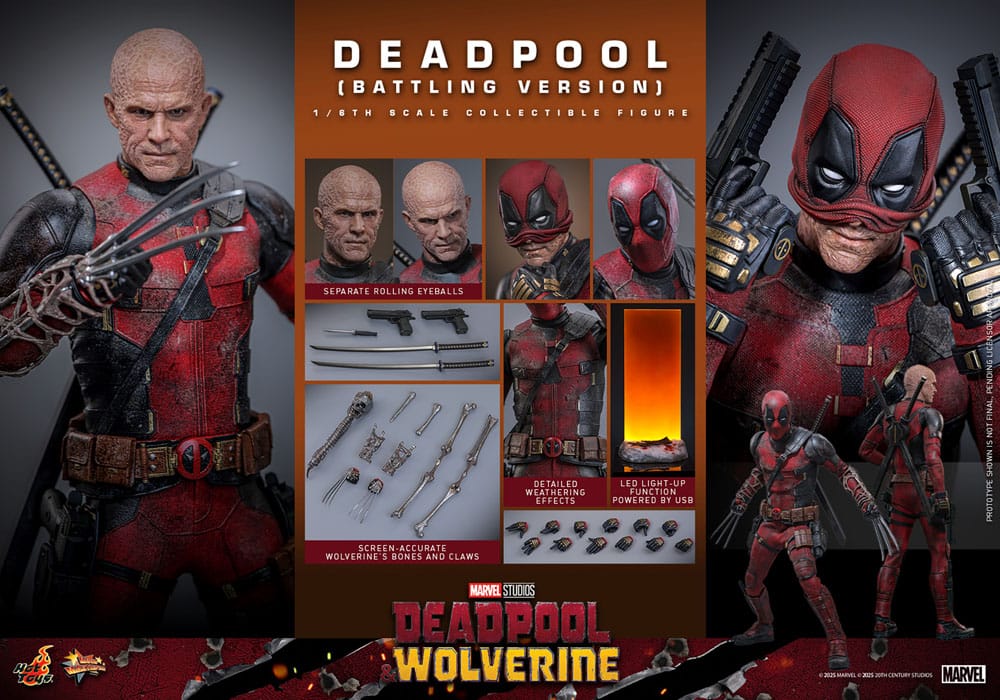 Deadpool (Battling Version) 1/6 Deadpool & Wolverine Movie Masterpiece