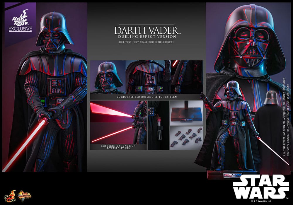 🔴PRE-ORDER Darth Vader (Dueling Effect Version) Hot Toys Exclusive 1/6 Star Wars Figura Movie Masterpiece