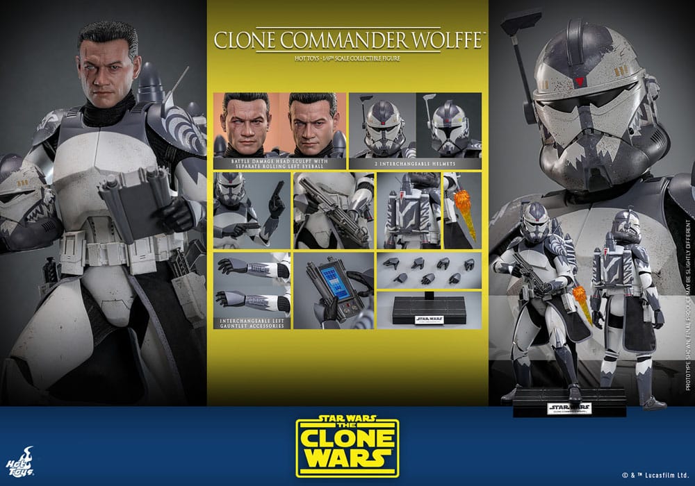 🔴PRE-ORDER Clone Commander Wolffe 1/6 Star Wars: The Clone Wars Figura