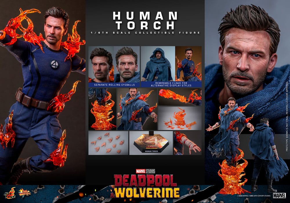 🔴PRE-ORDER Human Torch 1/6 Deadpool & Wolverine Movie Masterpiece Figura