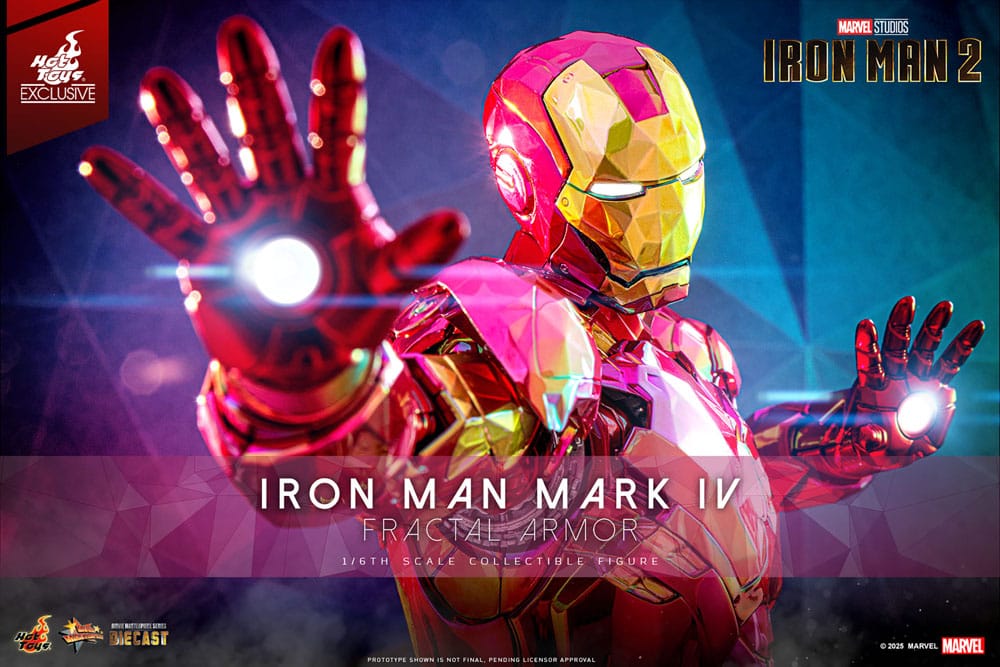 🔴PRE-ORDER Iron Man Mark VI (Fractal Armor) Hot Toys Exclusive 1/6 Iron Man Figura Movie Masterpiece Diecast