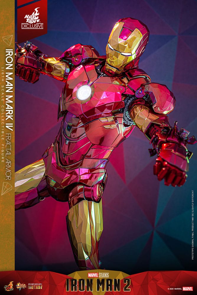 🔴PRE-ORDER Iron Man Mark VI (Fractal Armor) Hot Toys Exclusive 1/6 Iron Man Figura Movie Masterpiece Diecast
