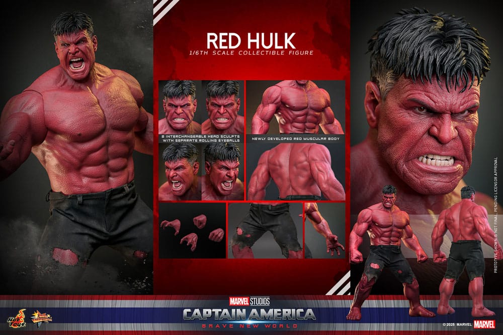 🔴PRE-ORDER Red Hulk 1/6 Captain America: Brave New World Figura Movie Masterpiece