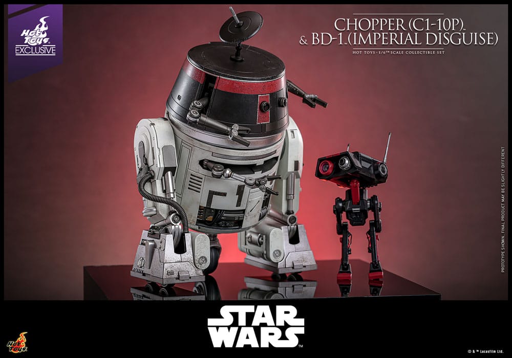 🔴PRE-ORDER Chopper (C1-10P™) & BD-1™ (Imperial Disguise) 1/6 Star Wars Figura Set