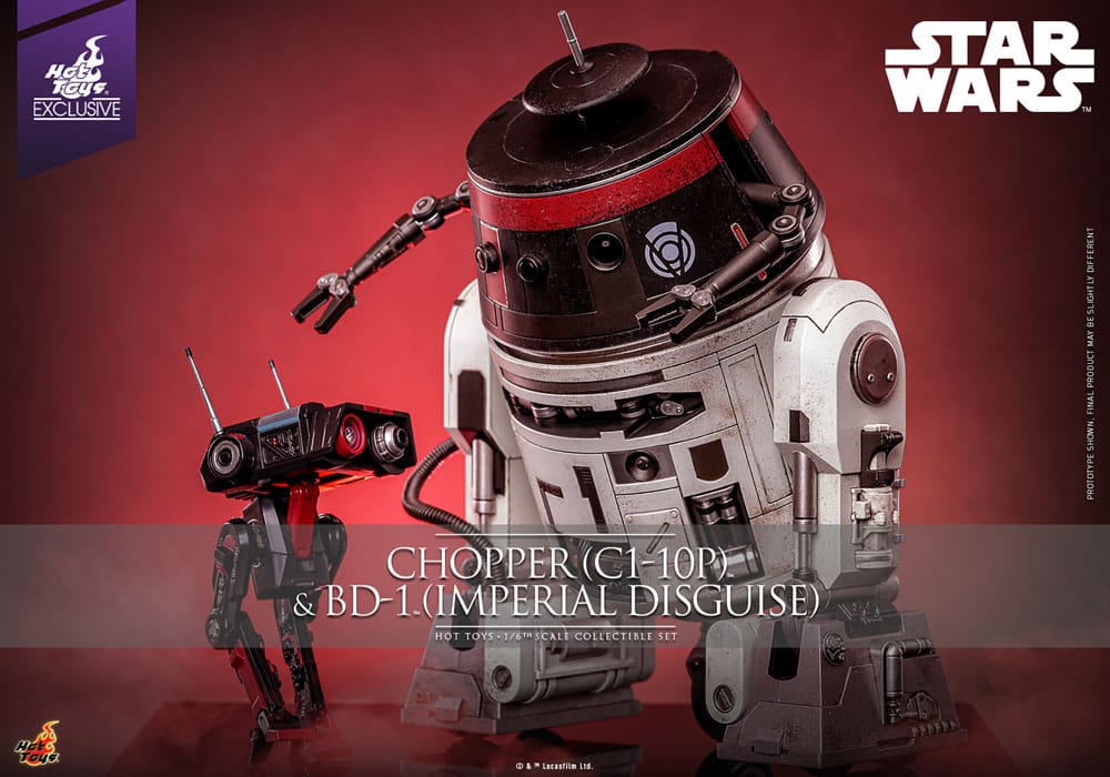 🔴PRE-ORDER Chopper (C1-10P™) & BD-1™ (Imperial Disguise) 1/6 Star Wars Figura Set