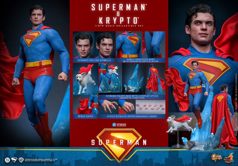 🔴PRE-ORDER Superman & Krypto 1/6 Superman (2025) Figura Movie Masterpiece