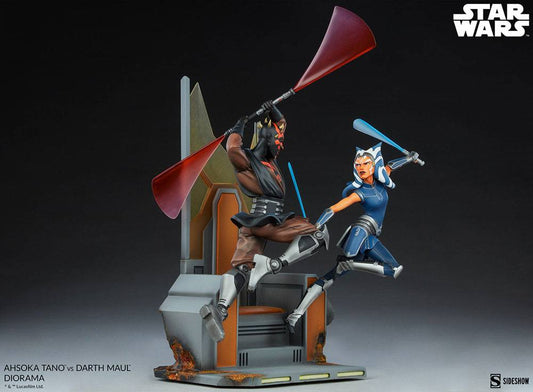 Ahsoka Tano vs Darth Maul 51 cm Star Wars: The Clone Wars Diorama