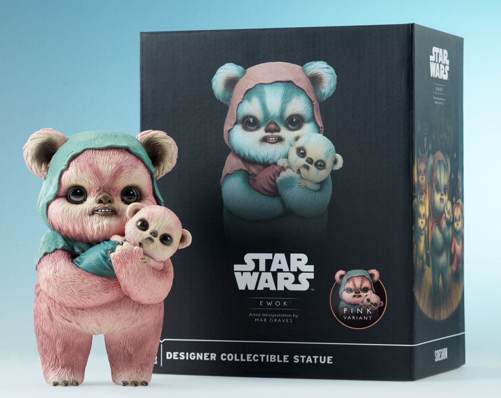 Ewok by Mab Graves Pink Variant 18 cm Star Wars Estatua de diseñador