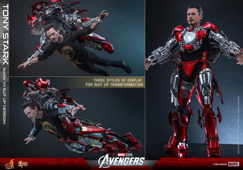 🔴PRE-ORDER Tony Stark (Mark VII Suit-Up Version) 1/6 Los Vengadores Figura Movie Masterpiece